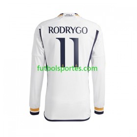 Camiseta Real Madrid Rodrygo Goes 11 Primera Equipación 2023/2024 Manga Larga